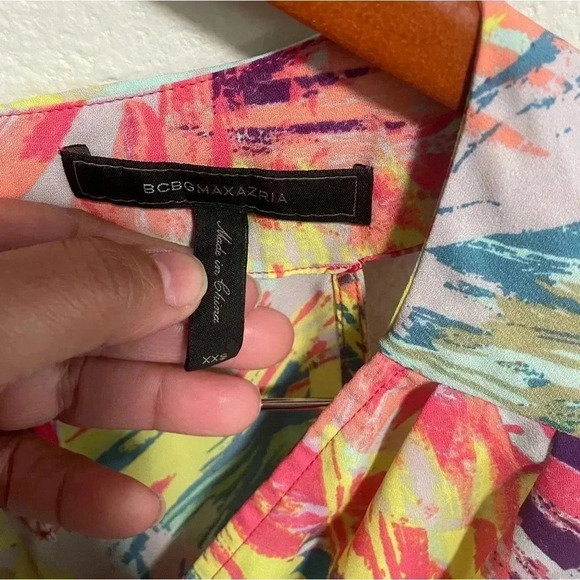 BCBG Maxazria colorful sleeveless romper with pockets Size XXS - Picture 4 of 6